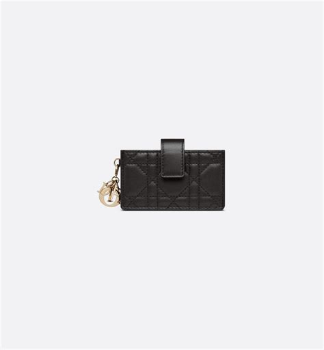 Lady Dior Jasmine Card Holder Black Cannage Lambskin 